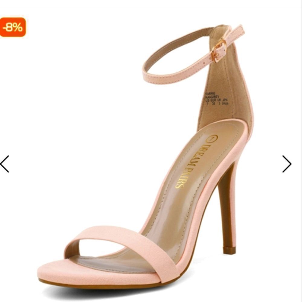 Dream Pairs KARRIE ankle strap Stiletto high heels size 8.5 PINK - Picture 14 of 16